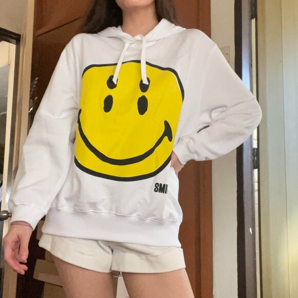 Zara x Smiley Limited Edition Smiley Hooded Sweatshirt S - Picture 2 of 16
